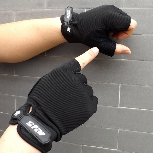 Męskie rękawiczki bez palców w stylu wojskowym J2636
