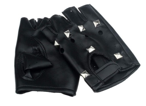 Męskie rękawiczki punkowe - czarne