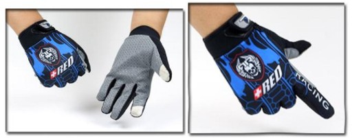 Męskie rękawiczki sportowe z czaszką J2184