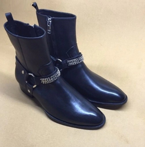 Męskie skórzane buty Chelsea