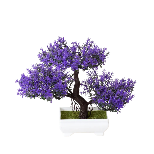 Mesterséges bonsai fa 20x18 cm cserépben Hamis virág Otthoni dekoráció Kis bonsai fa lakberendezési valósághű növényápolás nélkül