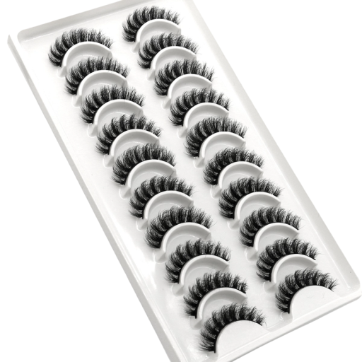 Mesterséges nerc szempillák 10 pár 3D