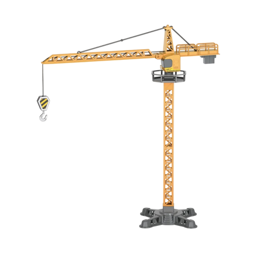 Metal Model of a Tower Crane Detailed Construction Miniature Realistic Metal Finish