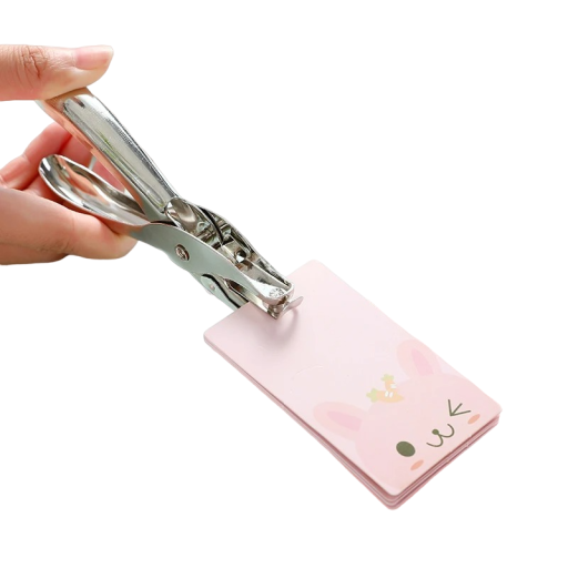 Metal Paper Punch with One Hole Diameter of 6 mm Manual Paper Punch for Office 13 x 5.7 x 1.1 cm