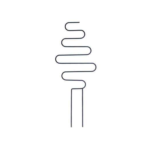 Metal Plant Support in Wavy Shape 34 × 10 cm Black Support for Climbing Plants and Guiding Shoots in a Pot
