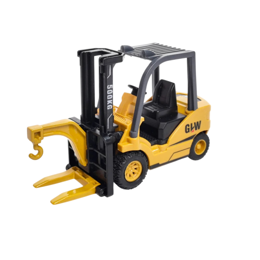 Metalen model van een heftruck Realistische miniatuur Gedetailleerde metalen uitvoering