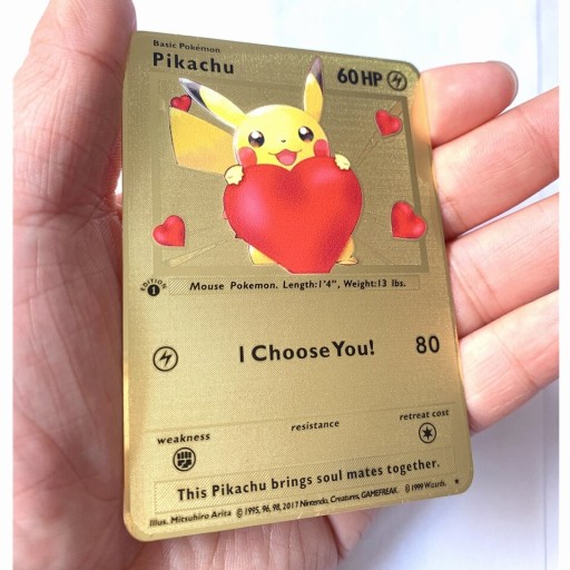 Metalická sběratelská kartička Pokémon – 1 ks legendární karta