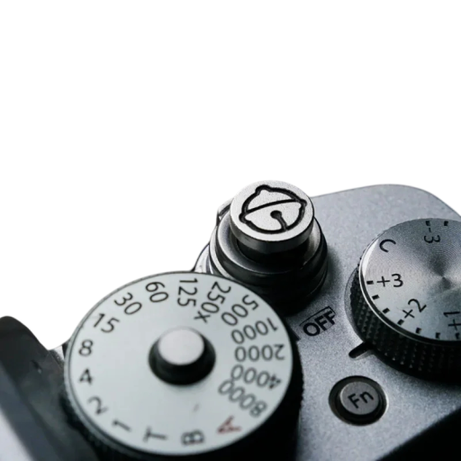 Metallauslöser 1,5 cm Runde Silberne mit Glockenmuster für Sony A7C2 Fujifilm XT50 X100VI Xhalf XM5 XE4 Nikon ZF Leica