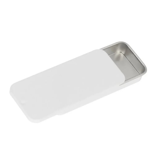 Metallbox für Schmuck und Kleinigkeiten 80 × 34 × 11 mm mit Schiebedeckel für Medikamente Bonbons