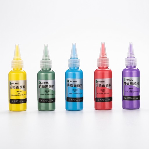 Metallic Acrylfarben Set 5 Stück Fläschchen 50 ml Perlmuttpigmente mit glitzerndem Glanz Für Steindekorationen und kreatives DIY