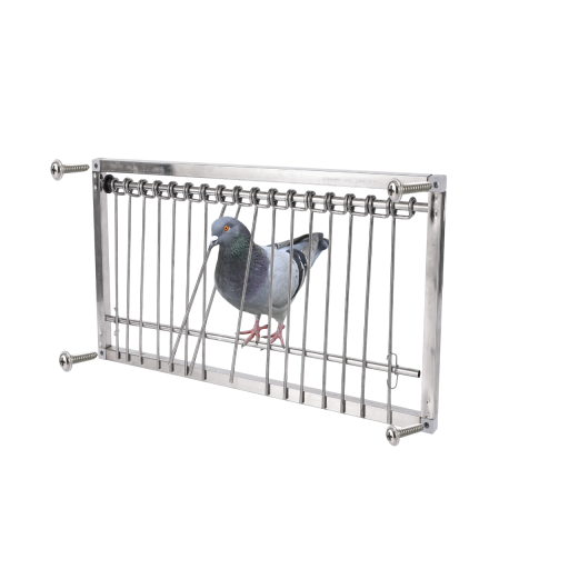 Metallinen kyyhkysloukun ovi 50x26 cm rautakehyksillä, verkkoluukku kyyhkysille, lintuloukku yksisuuntainen ovi kyyhkyskoppien ja rakennusten suojaukseen