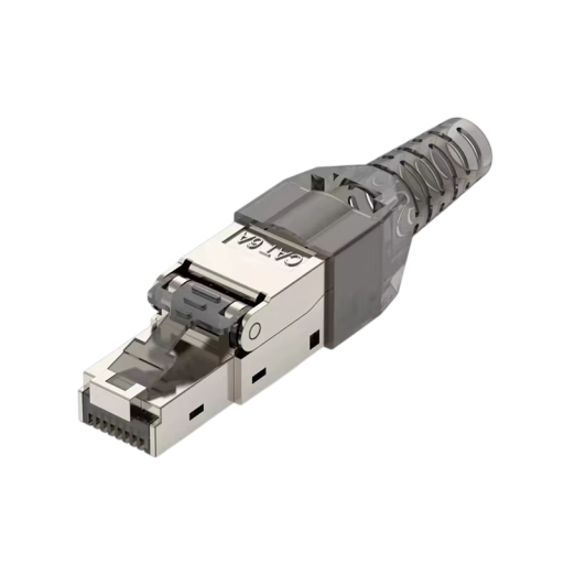Metallinen RJ45 liitin CAT6 CAT6A työkaluttomaan päättämiseen 40Gbps 2000MHz IDC kaapeleille 22–24AWG hopea ethernet-verkkoihin