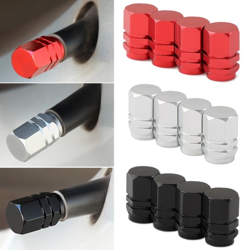Metalliset venttiilikorkit 4 kpl.