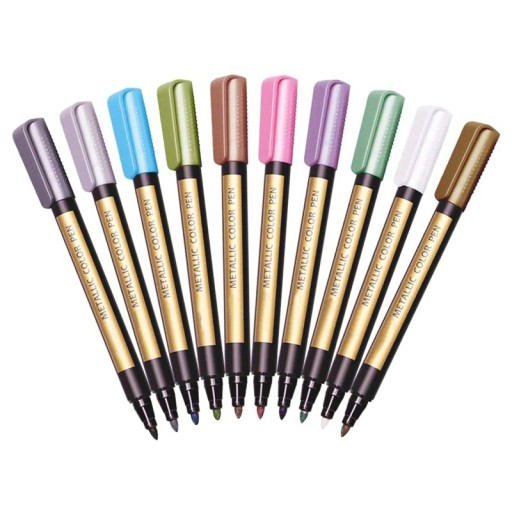 Metalliske keramiske tuscher 10 stk.