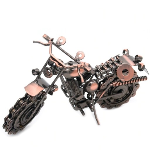 Metalmodel af en motorcykel
