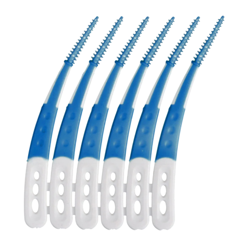 Mezizubní kartács készlet 12 db 65 mm hosszú 0,8–2 mm átmérőjű színes a mezizubok tisztításához