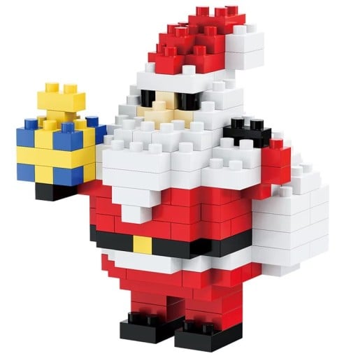 Micro construction set de Noël Santa Claus avec des cadeaux 44 x 40 x 63 mm DIY blocs de construction de Noël 149 pcs Décoration de table
