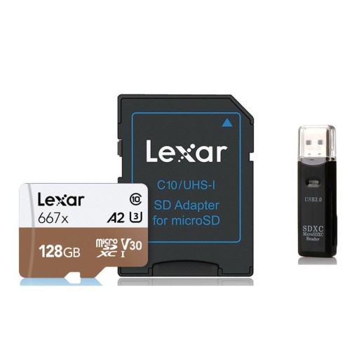 Micro SDXC-hukommelseskort med USB 3.0-læser