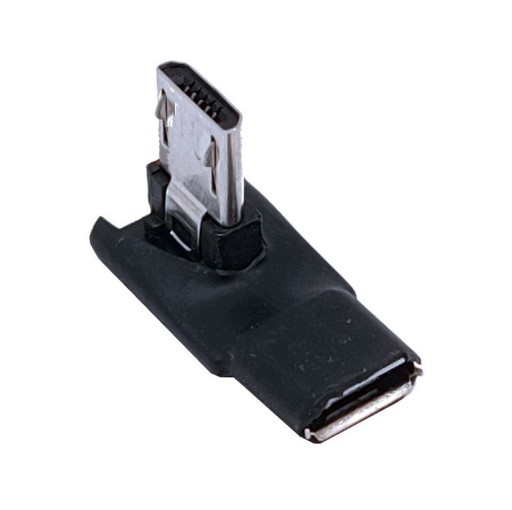 Micro USB mannelijke naar Micro USB vrouwelijke adapter Compacte reducer voor het verbinden van kabels en apparaten met een Micro USB-poort Zwarte