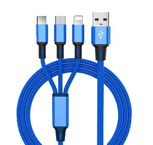 Micro USB / USB-C / Lightning laddningskabel