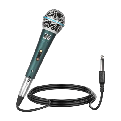 Microfone de karaoke com cabo 5 x 19 cm Microfone de canto universal 50Hz-16kHz Festa em casa Actuação musical Som de qualidade