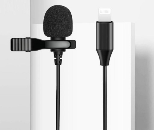 Microfone de lapela Lightning