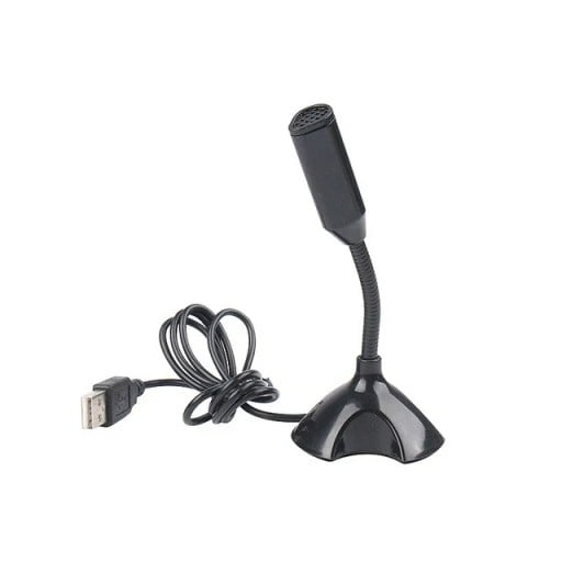 Microfono da tavolo a condensatore USB con supporto regolabile per PC e notebook con filtro anti-rumore e riconoscimento automatico