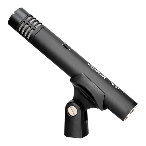 Micrófono de condensador 14,5 x 2,2 cm membrana cardioide con conector XLR resistente a la humedad negro para grabación de estudio