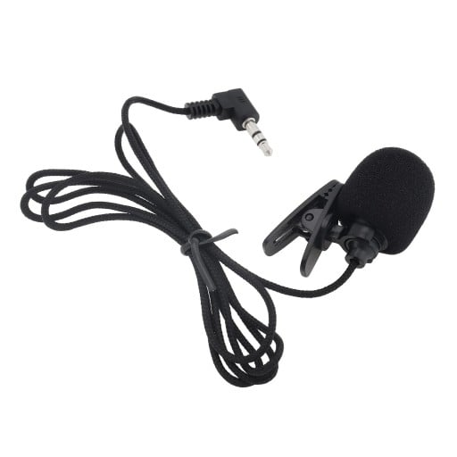 Microfono Lavalier Cablato con Connettore da 3,5 mm 1,1 m Registrazione Omnidirezionale Senza Batteria Microfono Mini con Clip per Dispositivi Mobili