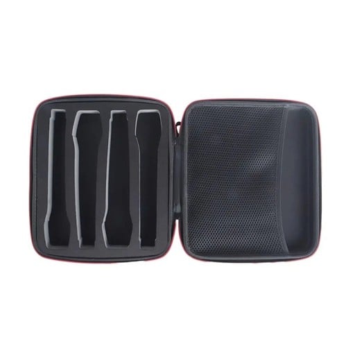 Microphone Case For Up to 4 Wireless Microphones 29 x 26 x 6 cm Hard EVA Shell Black Shockproof and Waterproof With Zip and Handle