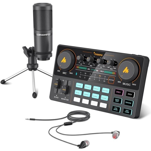 Microphone with Mixing Console