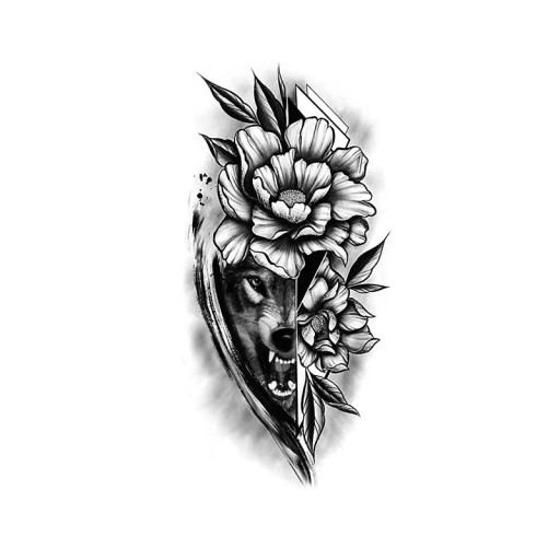 Midlertidig tatovering med blomstermønster 19 x 9,6 cm Vandtæt tatovering til kvinder Kropstatovering Holder op til 15 dage Stilfuldt tilbehør til festivaler