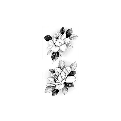 Midlertidig vandtæt tatovering 9,6 x 19 cm delikat blomstermønster dametatovering elegant kropsdekoration hudklistermærke tatovering