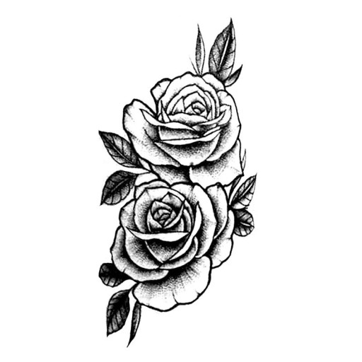 Midlertidig vandtæt tatovering 9,6 x 19 cm delikat blomstermønster kvindekropsdekoration selvklæbende tatovering på huden elegant design