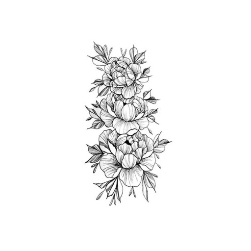Midlertidig vandtæt tatovering 9,6 x 19 cm Delikat blomstermønster Romantisk tatoveringsklistermærke Elegant kropsdekoration Nem påføring