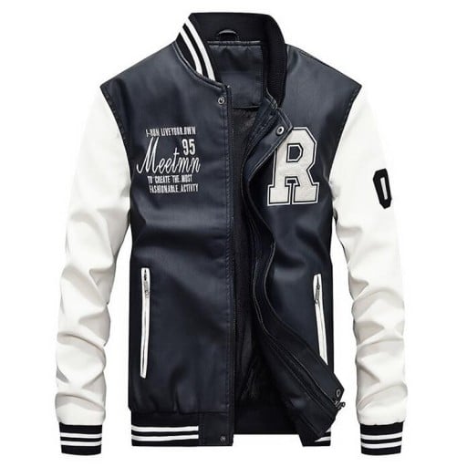 Miesten baseball-nahkatakki J2038