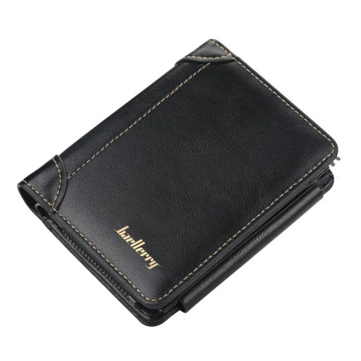 Miesten PU-lompakko 12 x 10 cm Lompakko korteille ja asiakirjoille vetoketjullisella kolikkotaskulla Elegantti asuste miehille