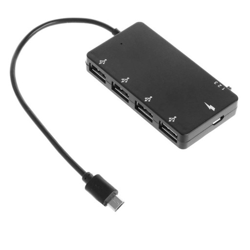 Mikro USB 4 portos HUB