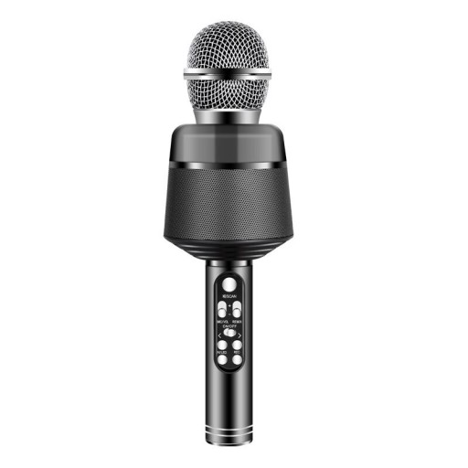 Mikrofon karaoke Bluetooth do śpiewu Ręczny kondensatorowy z charakterystyką kardioidalną Redukcja szumów i regulacja głośności Długość 25,5