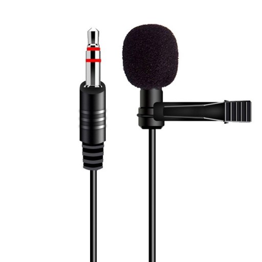 Mikrofon med klips 3-polet 3,5 mm jackstik