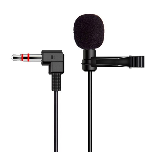 Mikrofon med klips 3-polet 3,5 mm jackstik