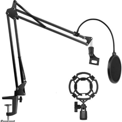 Mikrofonstativ med popfilter