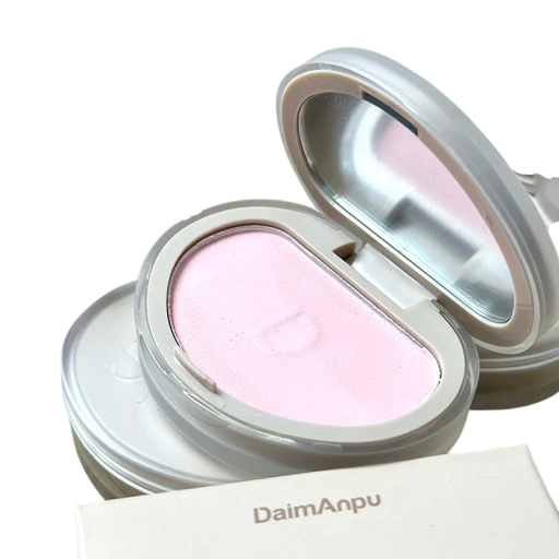 Mild pigmenterad highlighter rouge med spegel Klickbar bågformad kompakt förpackning Puderrouge för naturlig sminkning