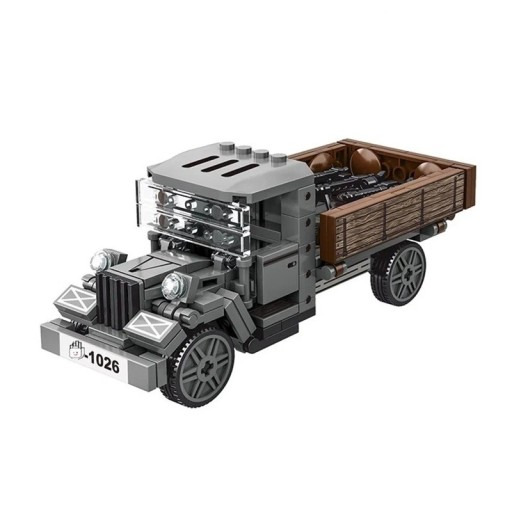 Militærlastbil 15 cm pansret bil 2. verdenskrig Metalmodel af en historisk transporter Samlerobjekt militær replika