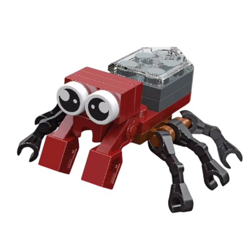 Mini 3D skládačka Pavouk 4,65 x 3,35 x 3,75 cm 20 ks Mikro stavební bloky Malý hmyzí model pro děti Kreativní konstrukční sada z mini cihliček