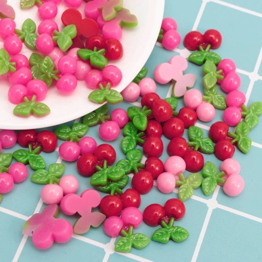 Mini adornos de cerezas 50 uds.