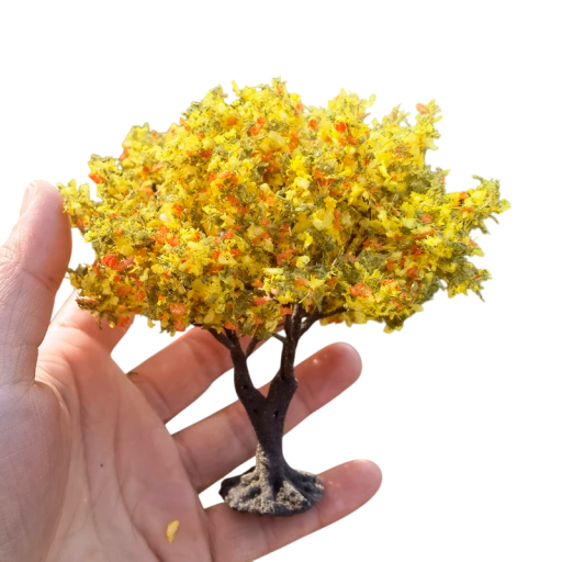 Mini albero modello Albero decorativo realistico per diorami paesaggio modellistico tronco in filo modellato a mano