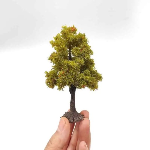 Mini árbol modelo Árbol decorativo realista para dioramas paisaje modelado tronco de alambre corona detallada