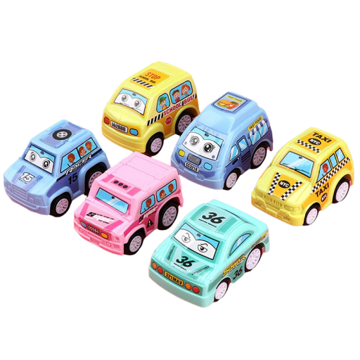 Mini automóveis 6 pcs