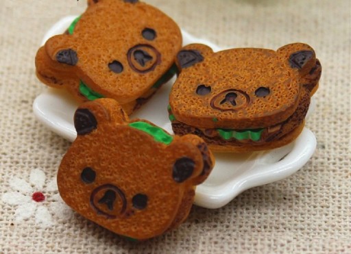 Mini bamse dekoration 10 stk.
